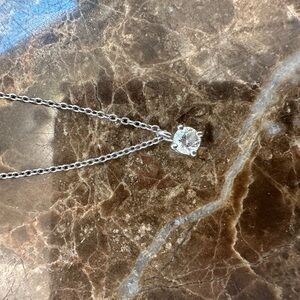 Tiffany Solitaire Diamond Pendant
in Platinum